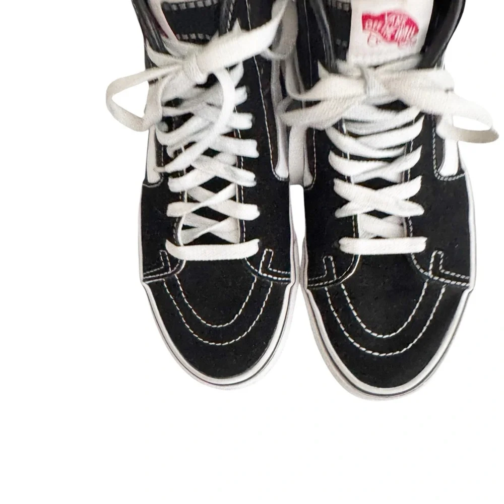 Vans Sk8 Hi Sneaker Canvas Suede Shoe Black Size Men 7 Women 8.5